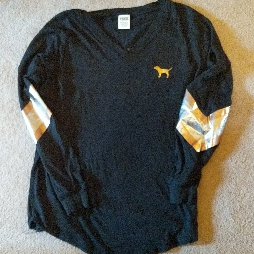 Victoria secret pink jersey style bling t-shirt